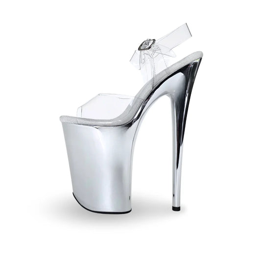 Jewel Heels  -  特選款式 CHROME Silver 銀色 - 9 吋 / 23 公分