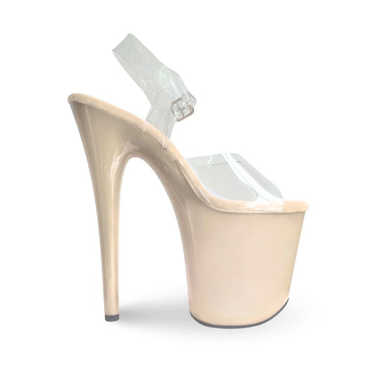 Jewel Heels - 特選款式 Glossy Nude 膚 - 8 吋 / 20 公分